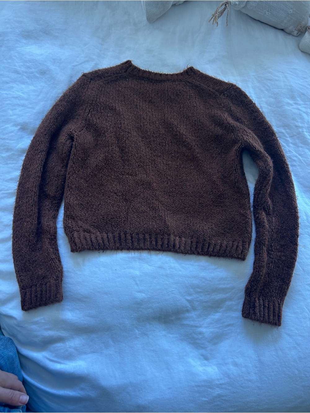 ZARA Cozy Rust Brown Crewneck Sweater - Picture 4 of 4